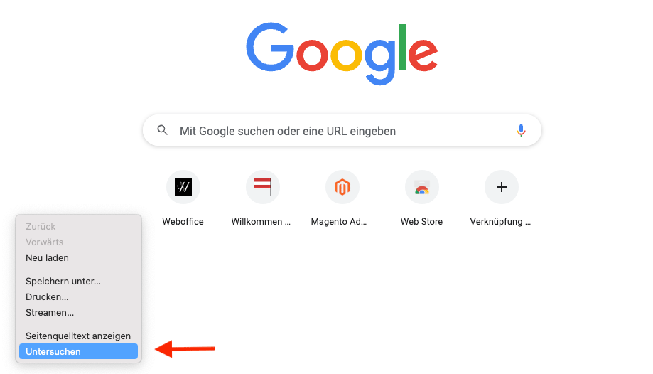 Statische Einbindung - Google Fonts - Untersuchen