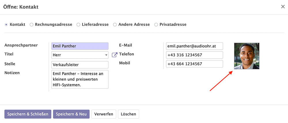 CRM Kontaktfoto